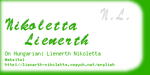 nikoletta lienerth business card